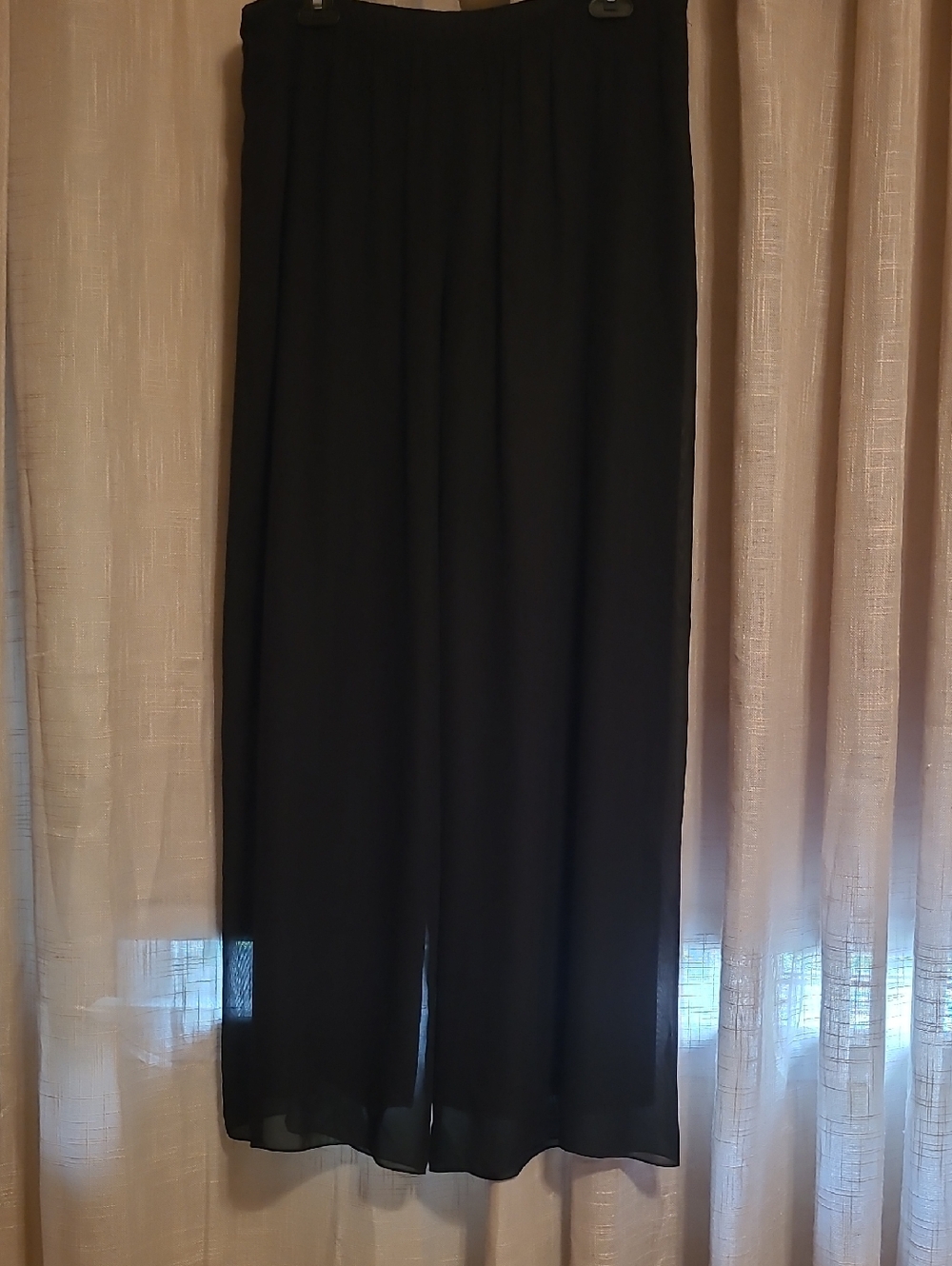 Alex Evenings Black Elastic-Waist Evening Pants